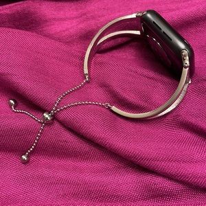 Silver 40mm Apple Watch metal adjustable band